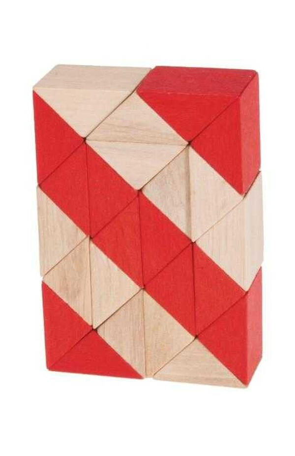 Joc logic IQ 3D Puzzle Sarpe natur-rosu, Fridolin