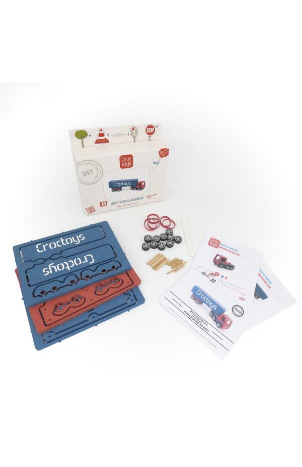 Set de constructie vehicul Tir transport marfa Remy, Croc toys