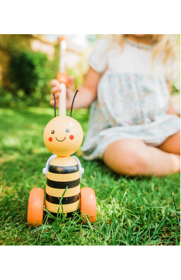 Jucarie de impins albinuta, Orange Tree Toys