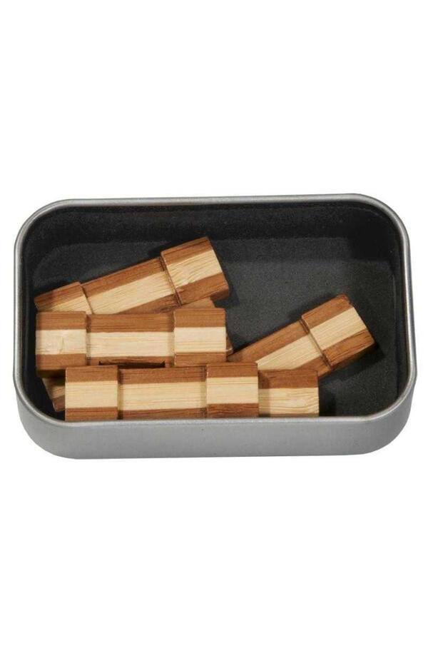 Joc logic IQ 3D Puzzle in cutie metalica-6, Fridolin