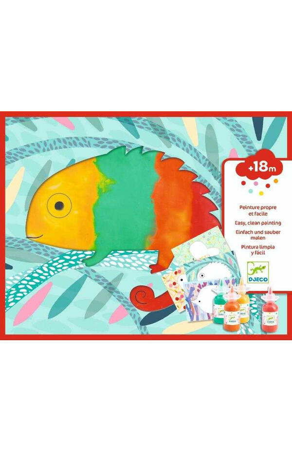 Joc creativ Bebe apasa si picteaza, Djeco