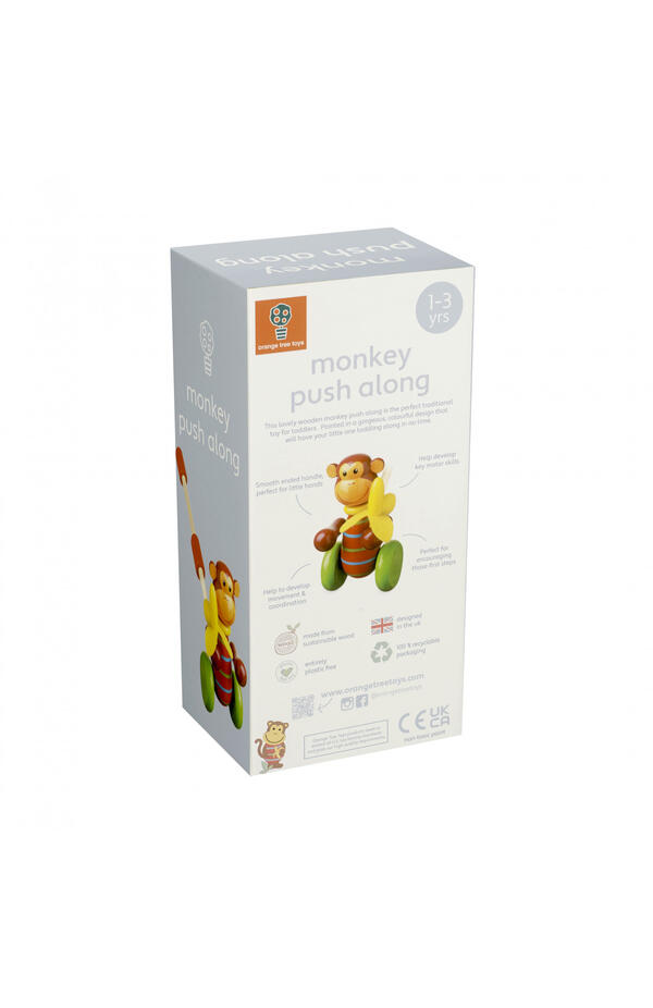 Jucarie de impins maimutica, Orange Tree Toys
