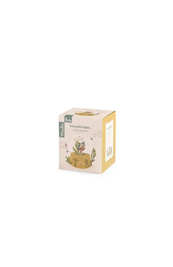 Cutie muzicala glob cu zapada Trois Petits Lapins, Moulin Roty