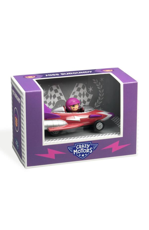 Masina de cursa Miss Burgundy, Colectia Crazy Motors, Djeco