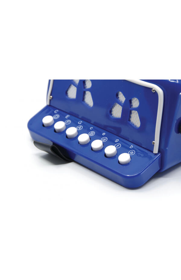Instrument muzical acordeon albastru