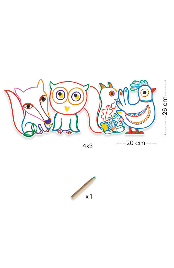 Joc de desenat Prieteni din padure, Djeco