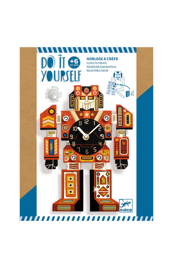 Joc creativ DIY Ceasul robot, Djeco Joc creativ DIY Ceasul robot, Djeco
