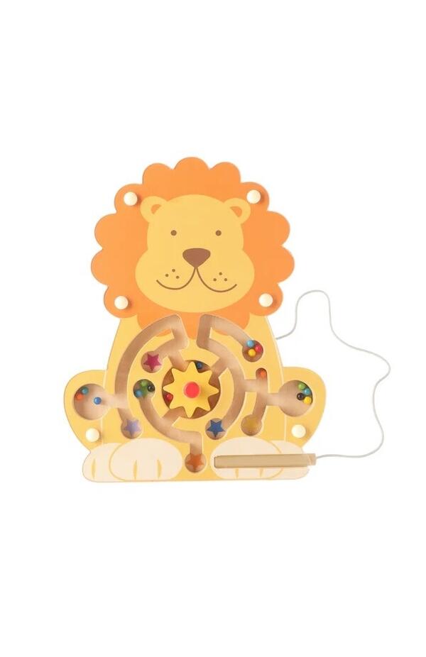 Labirint magnetic din lemn Leu, Orange Tree Toys