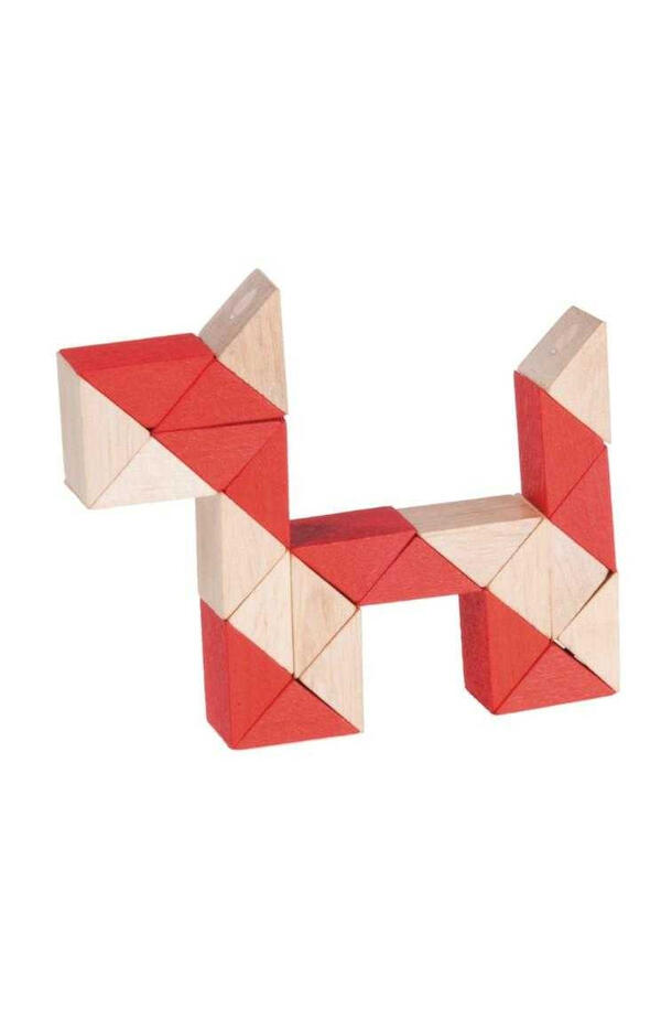 Joc logic IQ 3D Puzzle Sarpe natur-rosu, Fridolin