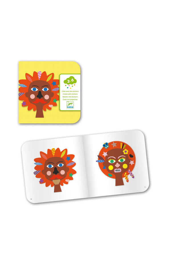 Joc creativ cu autocolante La coafor, Djeco