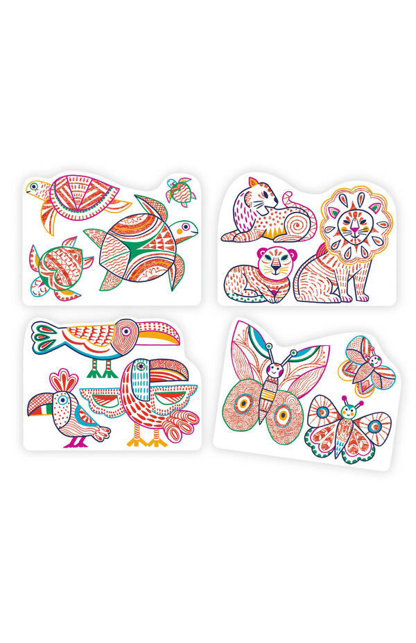 Joc de desenat Familii de animale, Djeco