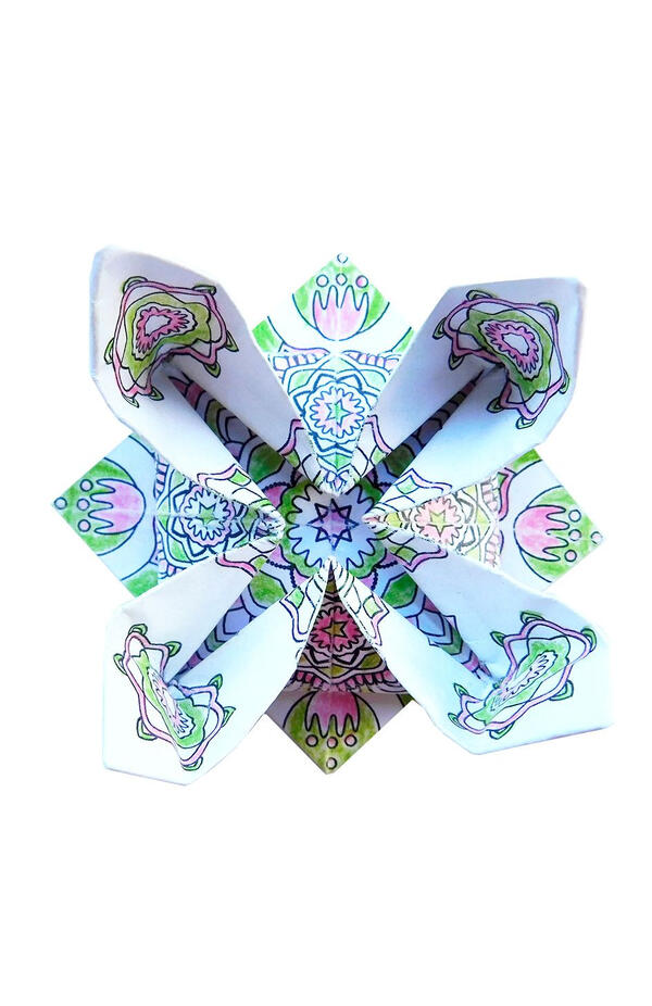 Origami Mandala de colorat, Fridolin
