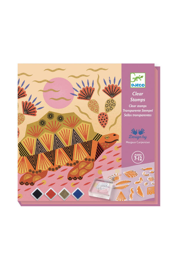 Joc creativ cu stampile Modele si animale, Djeco