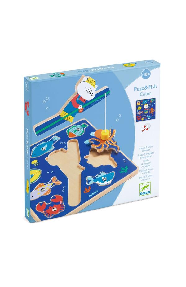 Joc 2 în 1 puzzle si pescuit magnetic, Djeco