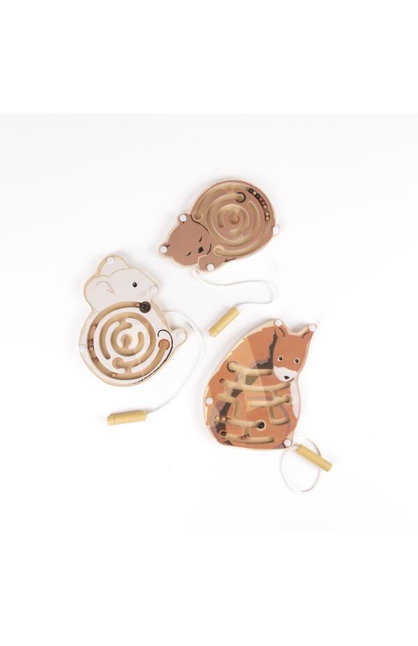 Mini labirint magnetic din lemn, Egmont Toys