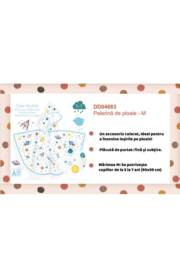 Pelerina de ploaie Rachete, Djeco