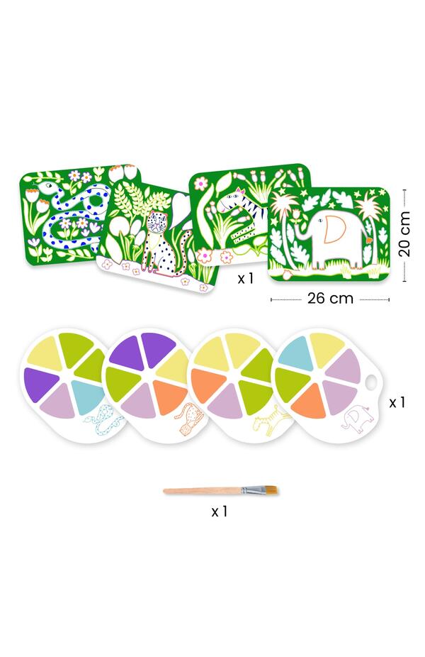 Joc creativ de pictura Animale salbatice, Djeco