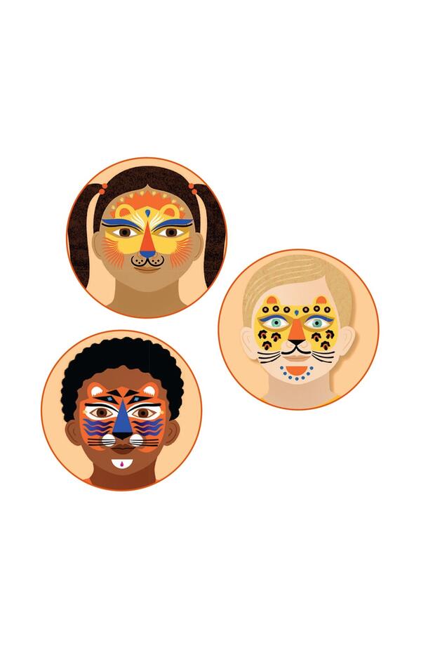 Set pictura pe fata Animale salbatice, Djeco