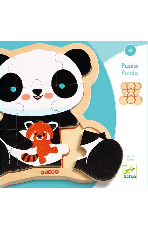 Puzzle din lemn Ursuletul Panda, Djeco Puzzle din lemn Ursuletul Panda, Djeco