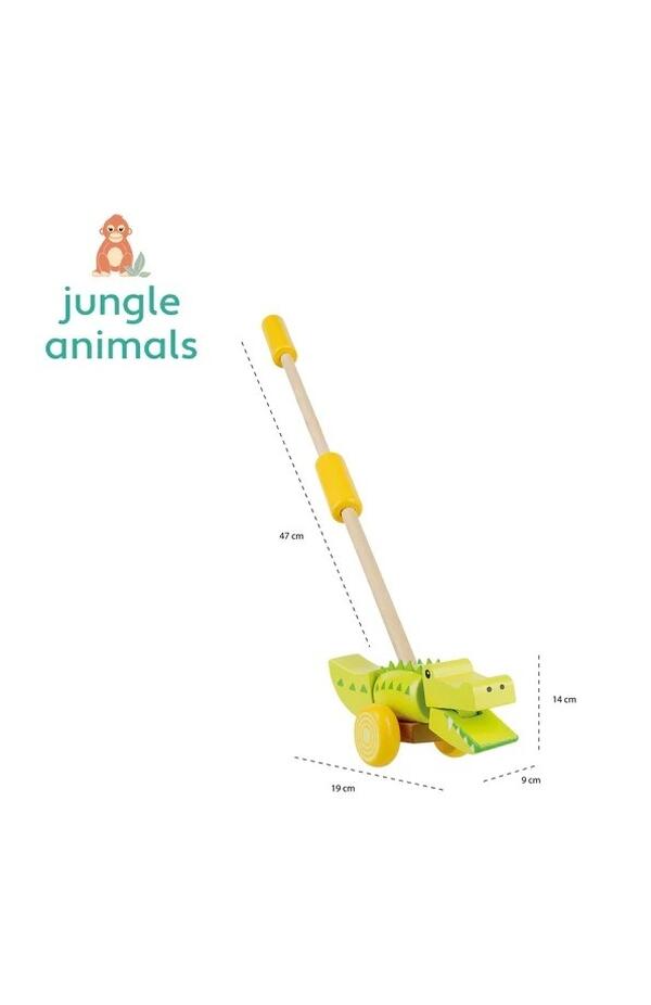 Jucarie de impins crocodil, Orange Tree Toys Jucarie de impins crocodil, Orange Tree Toys