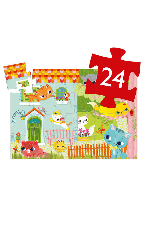 Puzzle Pisici jucause, Djeco