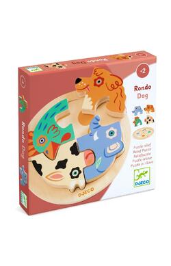 Puzzle din lemn Rondo Dog, Djeco