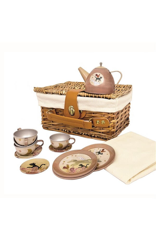 Set ceai in cos picnic, Muzicantii din Bremen, Egmont Toys