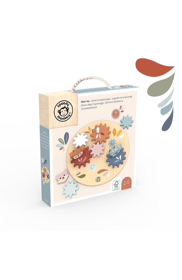 Jucarie interactiva cu roti dintate, Speedy Monkey