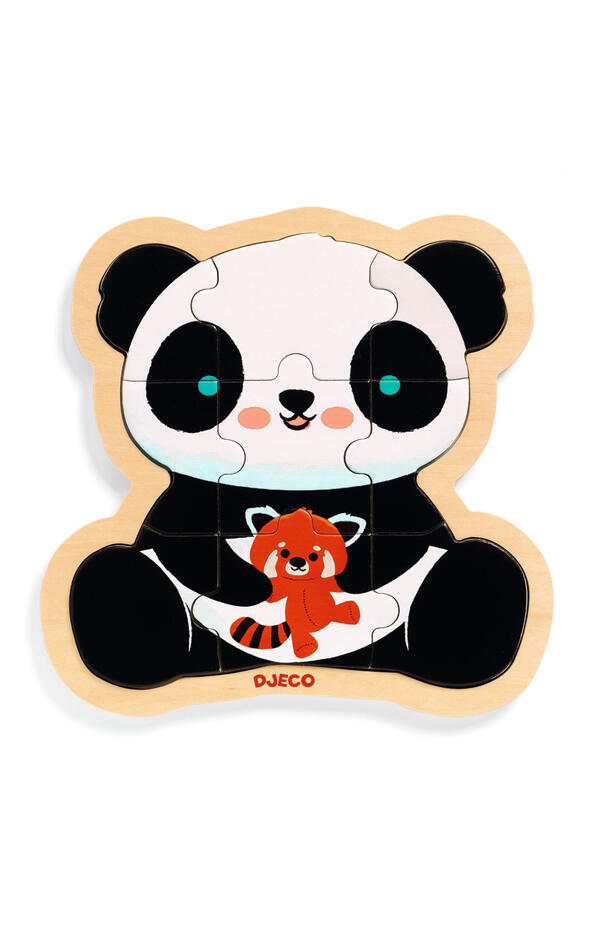 Puzzle din lemn Ursuletul Panda, Djeco Puzzle din lemn Ursuletul Panda, Djeco