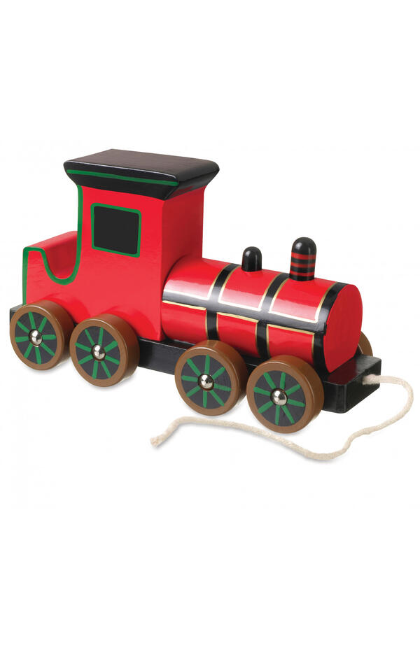 Jucarie de tras Locomotiva cu aburi, Orange Tree Toys