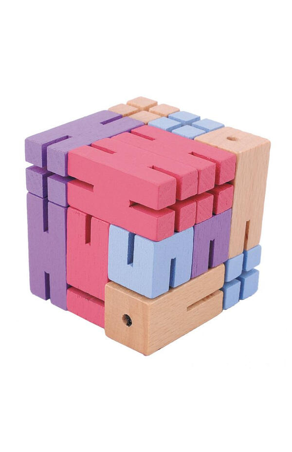 Joc logic IQ Puzzle 3D Figurina violet, Fridolin