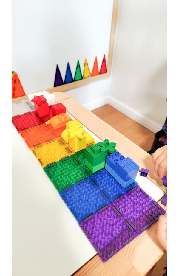 Set magnetic de construit Brick Tiles 16 piese, Cleverclixx