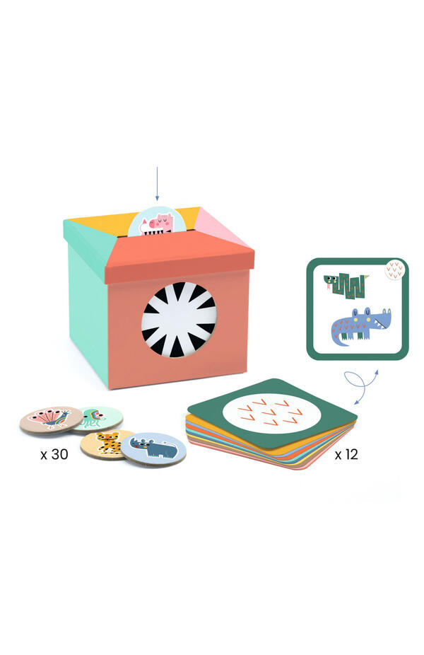 Joc Eduludo cu cartonase Kioukoi animale, Djeco