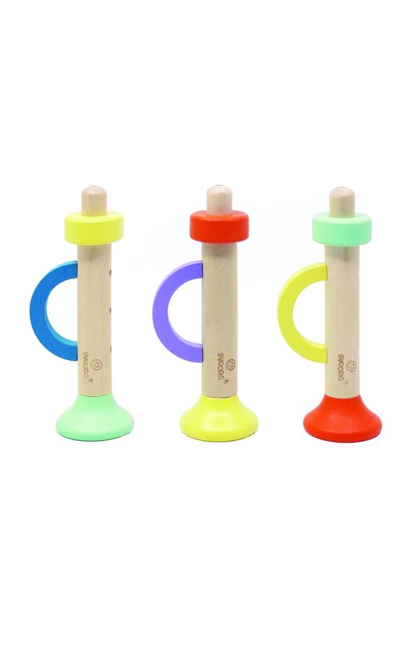 Mini trompeta din lemn, Svoora Galben