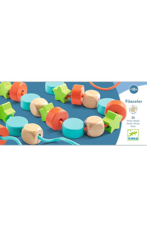 Margele de insirat din lemn, Djeco