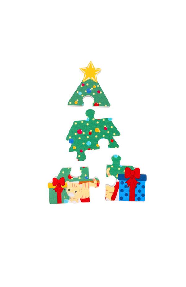 Puzzle Bradul de Craciun din lemn, Orange Tree Toys