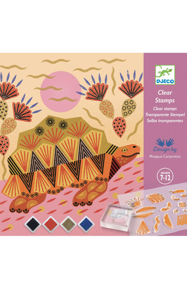 Joc creativ cu stampile Modele si animale, Djeco