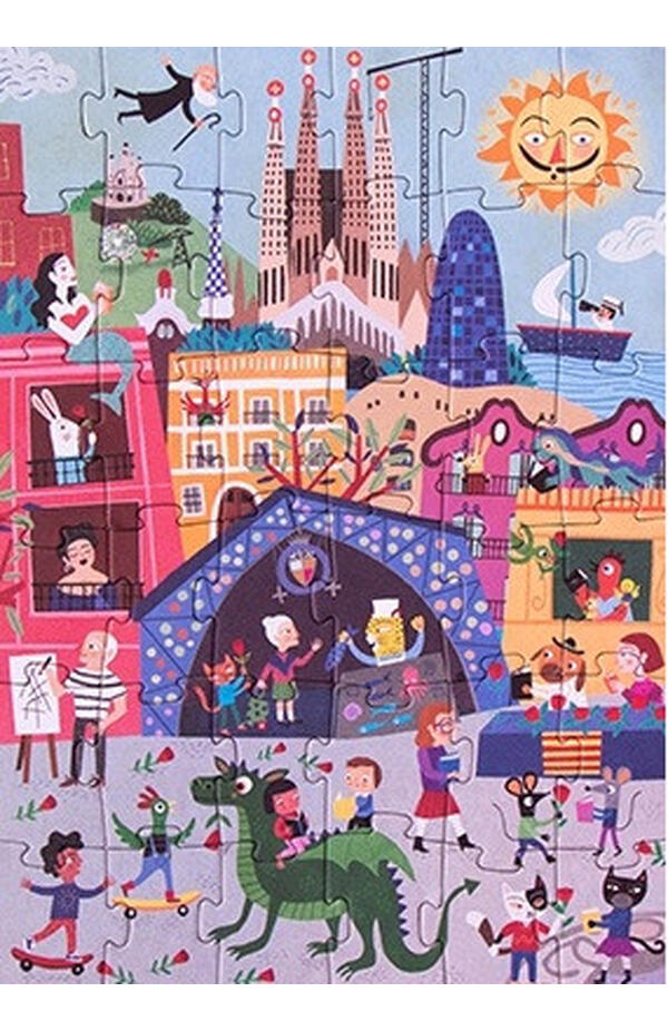 Puzzle reversibil Zi si noapte in Barcelona, Londji