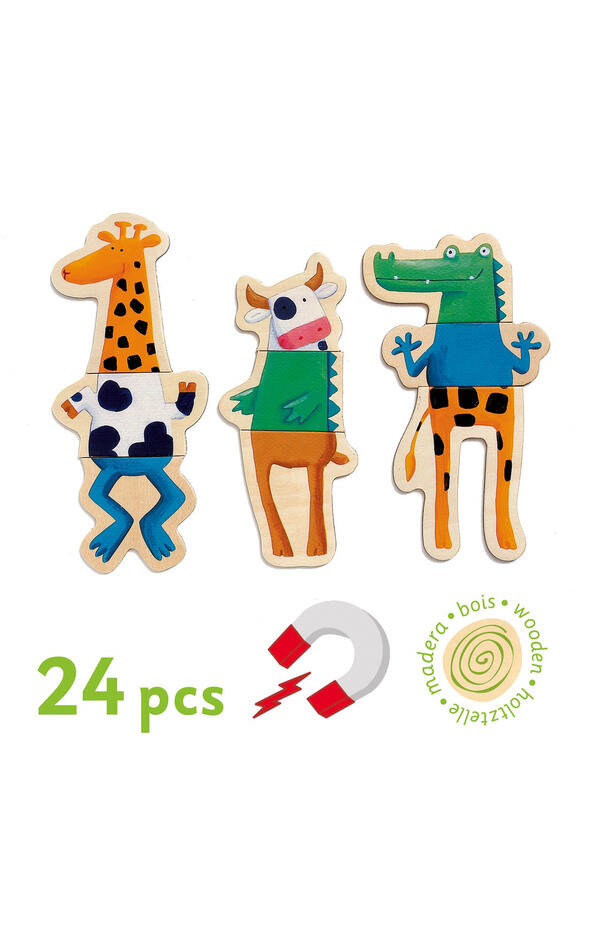 Joc cu magneti Animale amuzante, Djeco