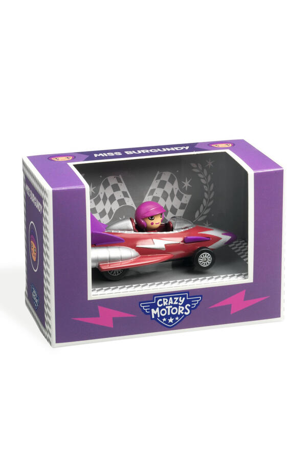 Masina de cursa Miss Burgundy, Colectia Crazy Motors, Djeco