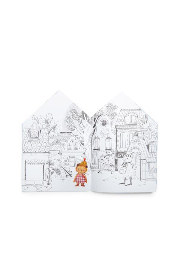 Carte de colorat cu abțibilduri Les Minouchkas, Moulin Roty