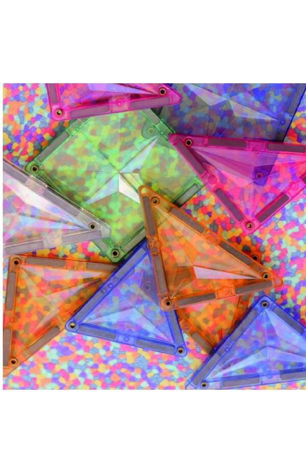 Set magnetic de construit Pastel 36 piese, Cleverclixx