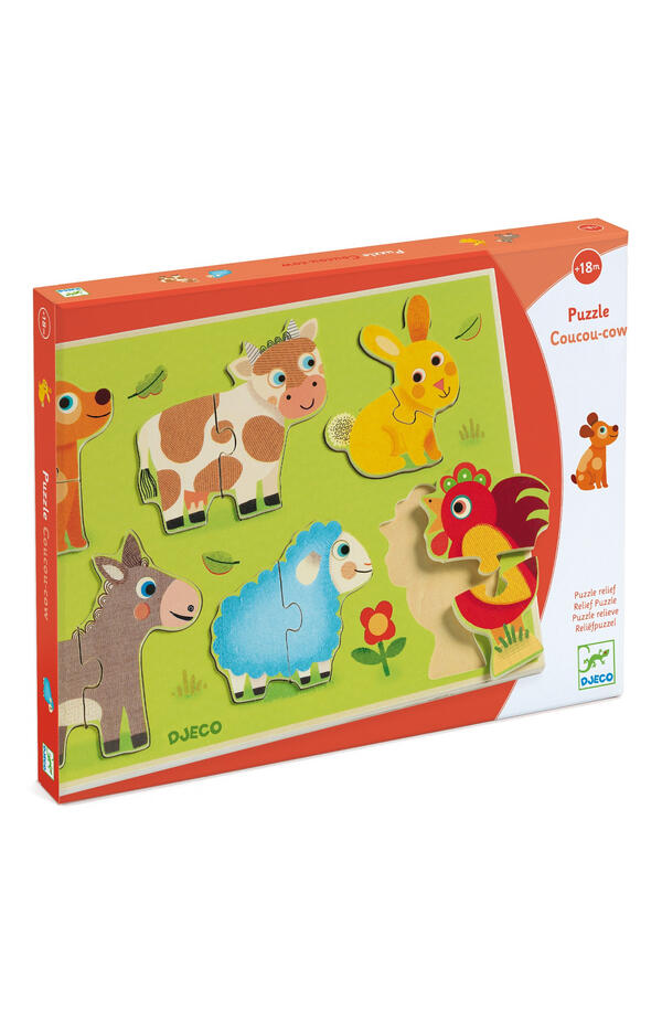 Puzzle din lemn Coucou, Djeco