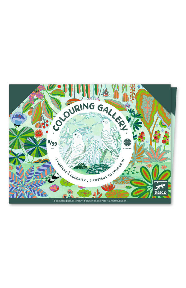 Mapa cu 3 postere de colorat In salbaticie, Djeco