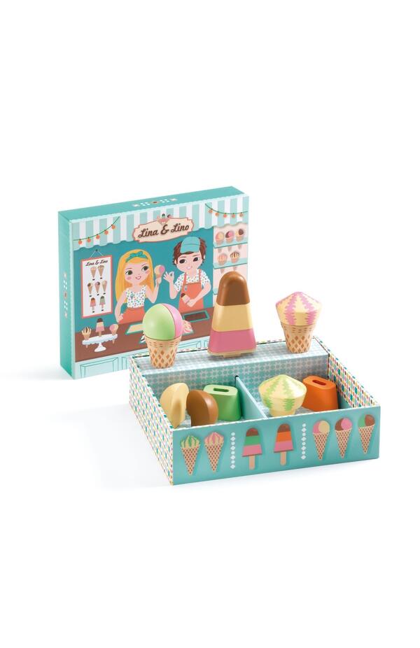 Joc de rol din lemn Gelateria Lina & Lino, Djeco