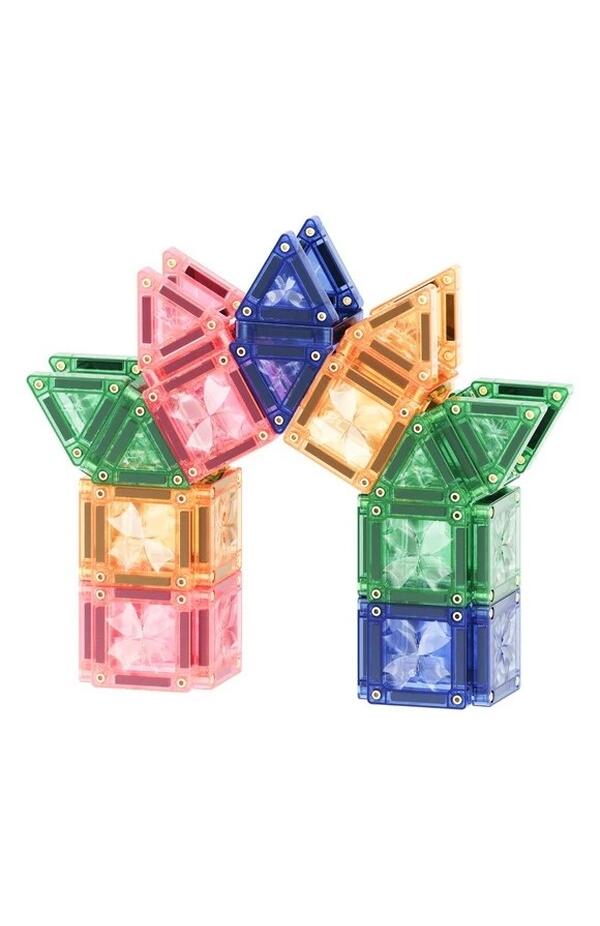 Set magnetic de construit cu placute mici, Cleverclixx