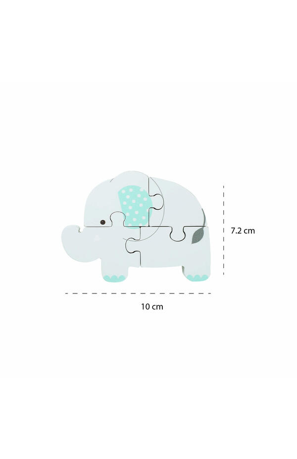 Puzzle elefant din lemn, Orange Tree Toys