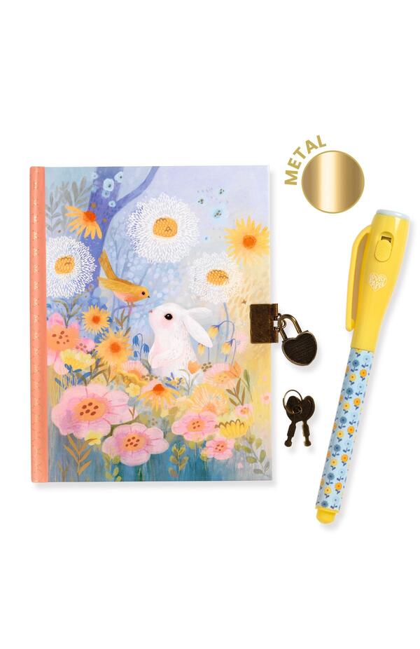 Jurnal secret cu pix magic Iepuras, Djeco