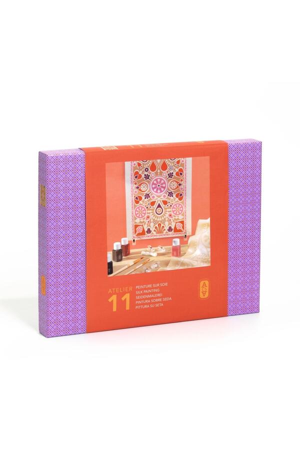Atelier creativ 11 pentru adulti Pictura pe matase, Djeco