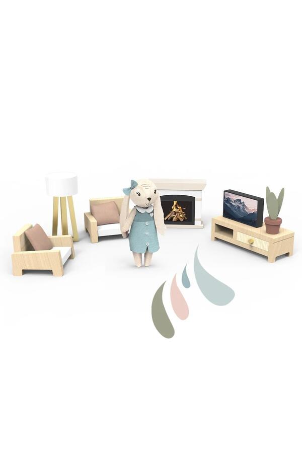 Set mobilier living pentru casa de papusi , Speedy Monkey